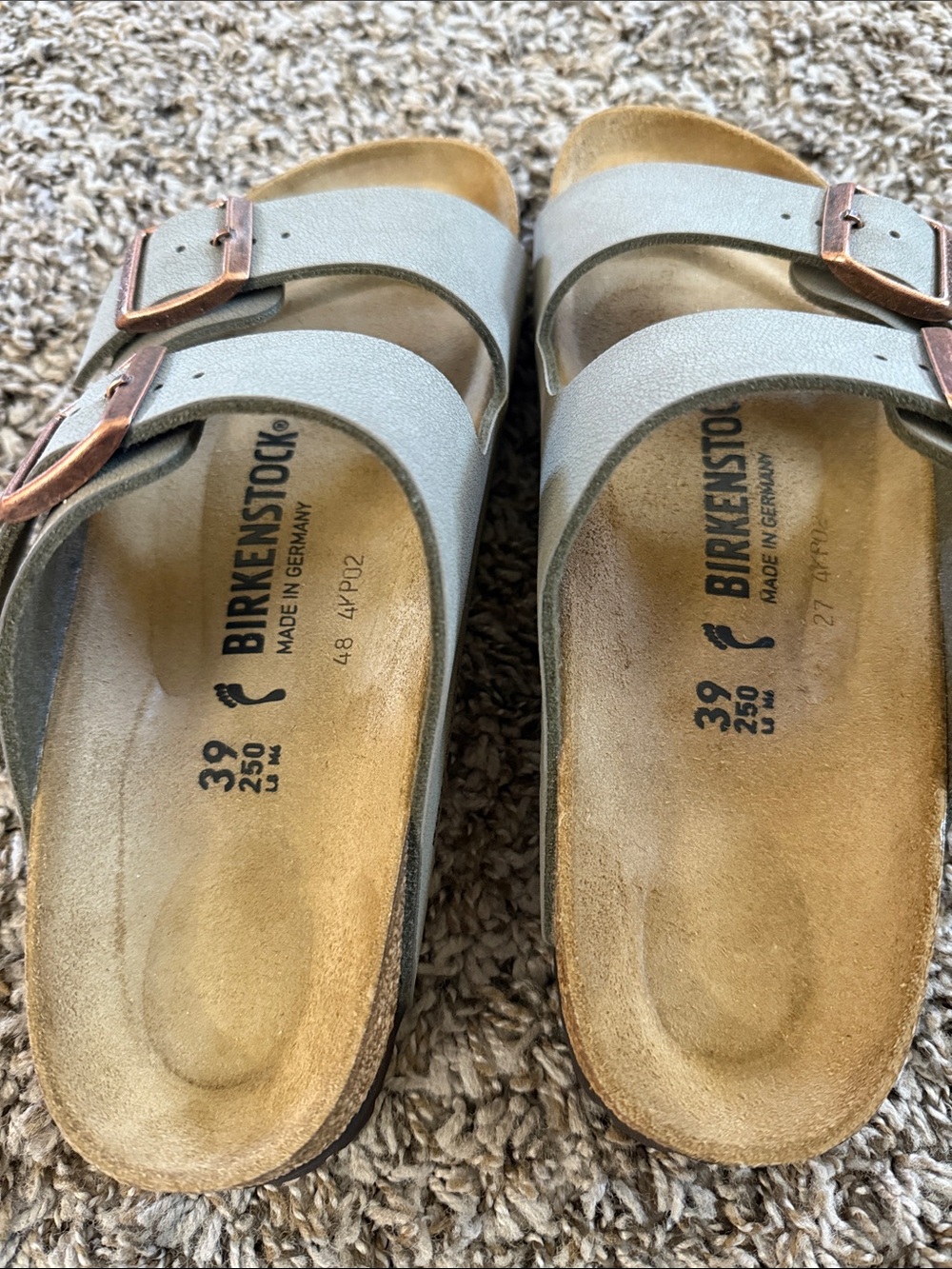 NWOT Birkenstock Arizona Two-Strap Sandals - Olive - Picture 2 of 5